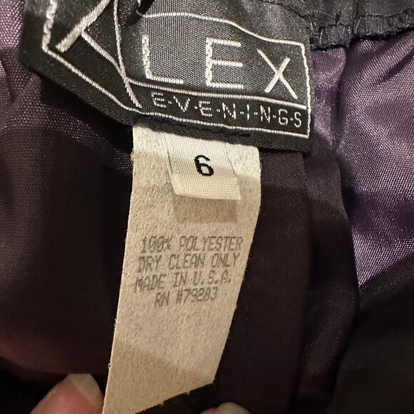 NWT Alex Evenings Size 6 Sheer Black Palazzo Pants Lined Dressy Event SemiFormal - Picture 5 of 8